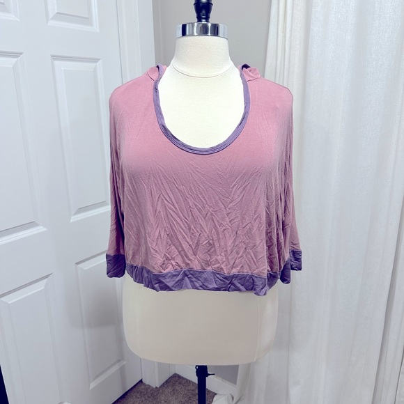 Rae Mode 3/4 Sleeve Soft Hooded Top 1X - Picture 1 of 4